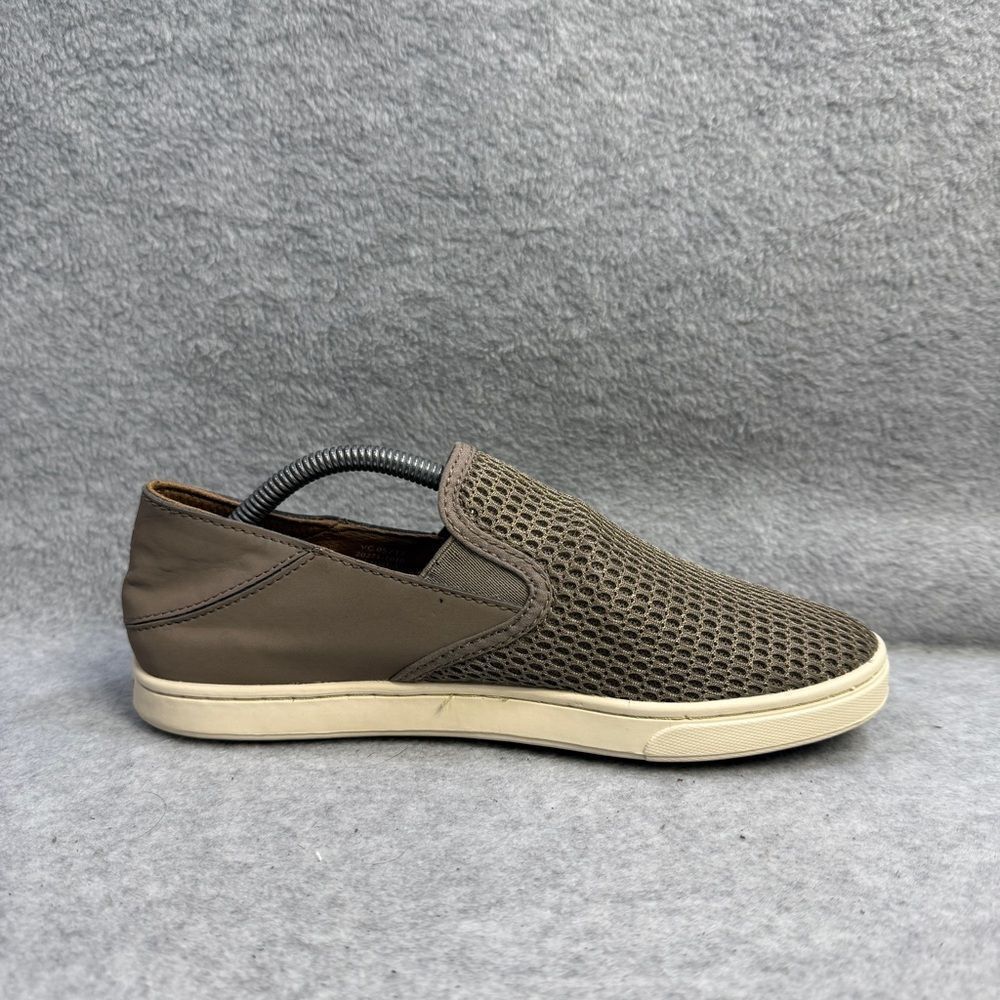 Olukai Womens Shoes Size 7 Pehuea Grey Slip On Low Top Comfort Casual Sneakers - Picture 6 of 10